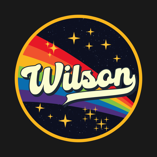 Wilson // Rainbow In Space Vintage Style by LMW Art