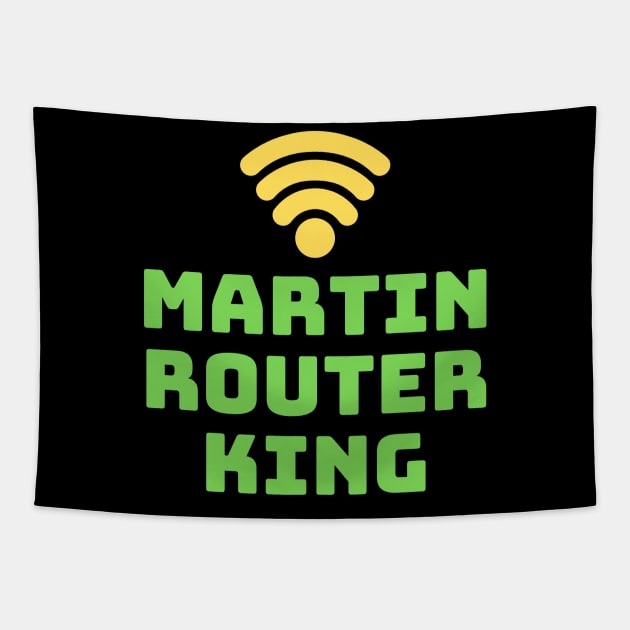 Martin router king science funny Tapestry by Science Puns