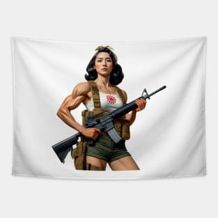 Tactical Girl Tapestry