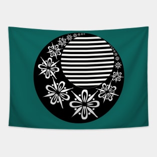 Ornamental waning moon Tapestry