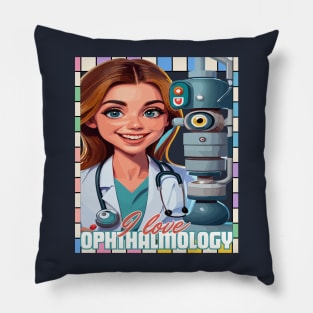 I love Ophthalmologist cute doctor ,brafdesign Pillow