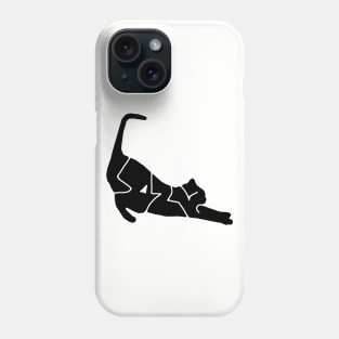 Lazy Cat - Black Typography Phone Case