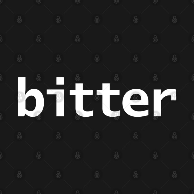 Bitter Minimal Food Typography White Text by ellenhenryart