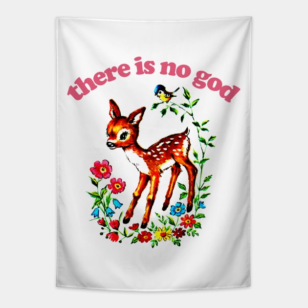 There Is No God / Existentialist Meme Design Tapestry by DankFutura