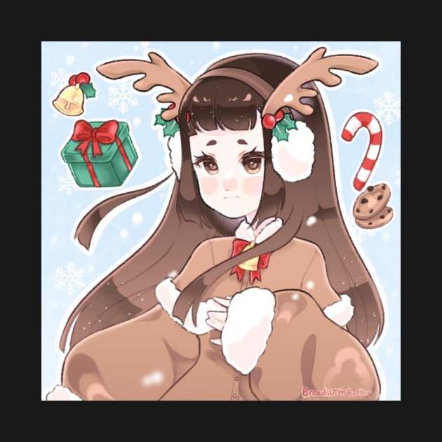 Cute Reindeer Girl <3 by Breadwithbutter 