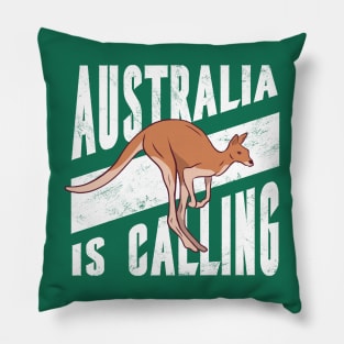 Australia Is Calling // Cute Cartoon Kangaroo Pillow