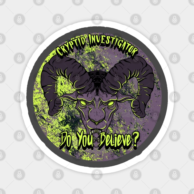 Cryptid Investigator Graphic Magnet by CTJFDesigns