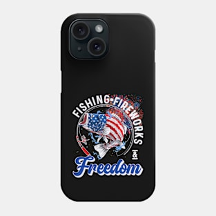 FISHING FIREWORKS AND FREEDOM Phone Case