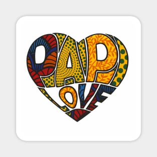 Ankara Patterned Popi LOVE Magnet
