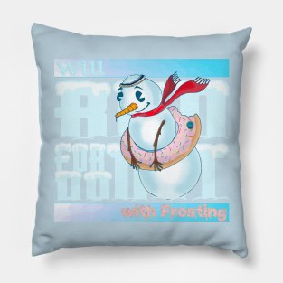 Will Run for Donuts Pillow