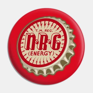 Vintage NRG Energy Soda Bottlecap Pin