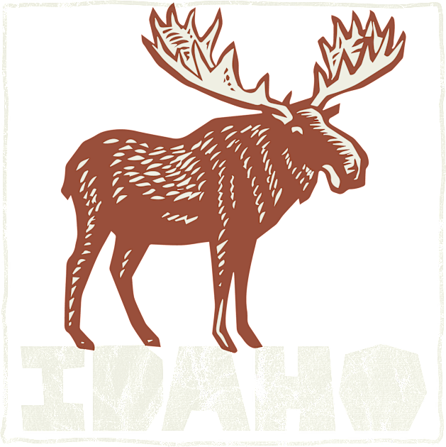 Idaho Moose Lover Idahoan Natives Residents Visitors Kids T-Shirt by SeaLAD