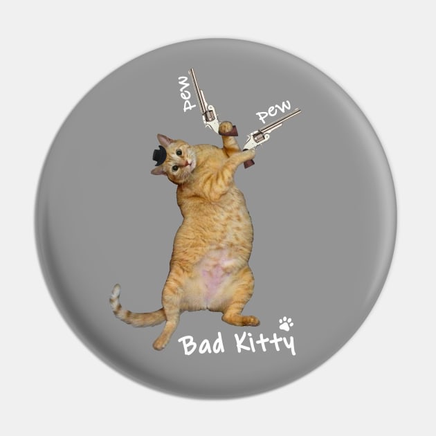 Bad Kitty Pin by RawSunArt