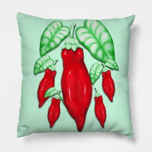 Red Hot Chilli Pepper Decorative Food Art Pillow