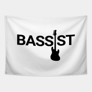 Bassist Bass Guitar Silhouette Light Theme Tapestry