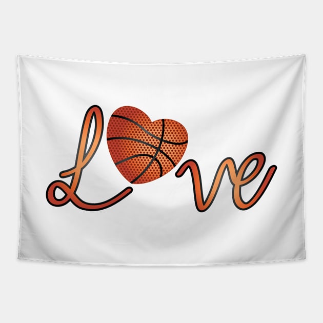 Love Basketball Tapestry by IsmaSaleem