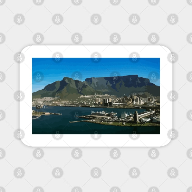 Table Mountain Painting Magnet by gktb