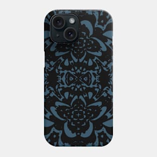 Blue Vintage Goth Abstract Floral Phone Case