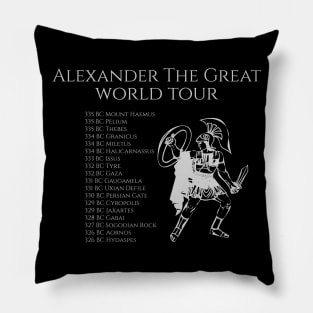 Alexander The Great World Tour Hellenic Ancient Greek History Pillow