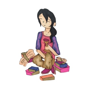 Cozy Girl With Books T-Shirt