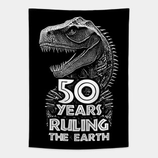 50th Anniversary - Dinosaur Lovers Birthday Tapestry