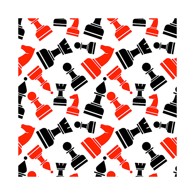 Chess Pieces Pattern by mydesignontrack