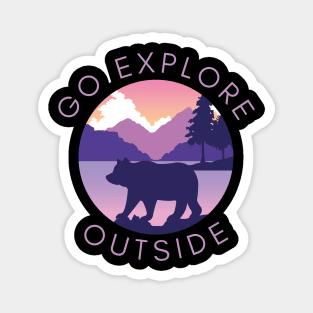 Go explore outside - light Magnet