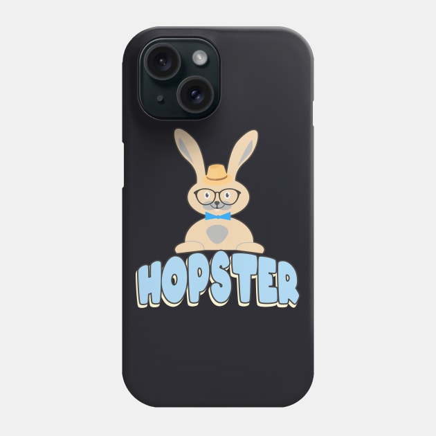 Funny Hipster Bunny Phone Case by Foxxy Merch