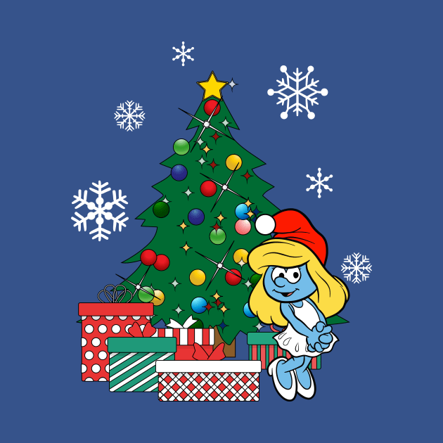 Smurfette Around The Christmas Tree by Nova5