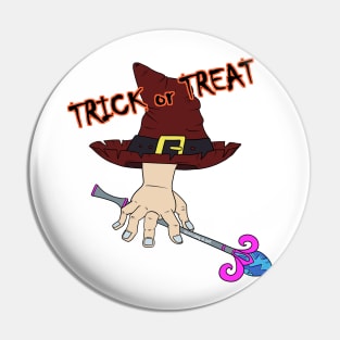 Enchanted Halloween hat trick or treat in orange Pin