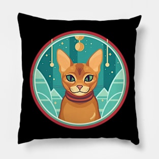 Abyssinian Cat Xmas Ornament, Love Cats Pillow