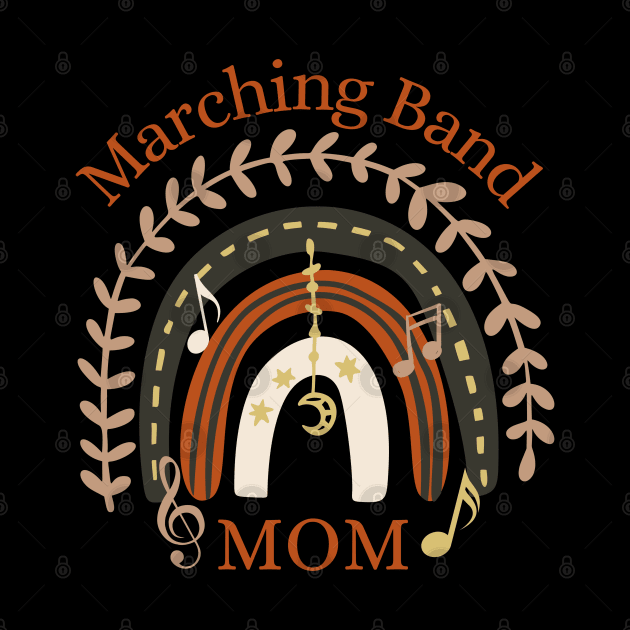 Marching Band Mom Boho Rainbow Music Notes by MalibuSun