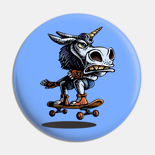 Gnarlycorn Pin by ChetArt