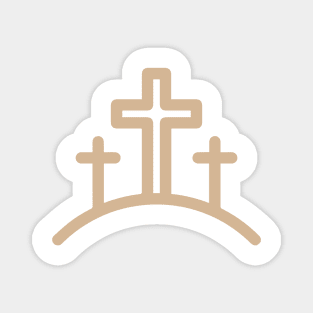 Three Christian Crosses of Calvary Magnet