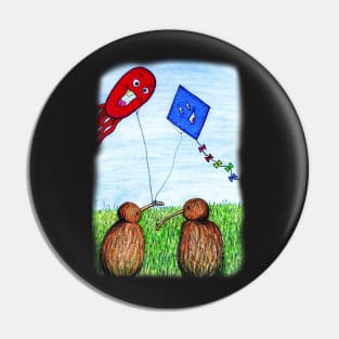 Kiwis Kiting Pin