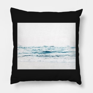 Landscape, Blue water, Scandinavian print, Nordic, Wall art, Wall decor, Sea, Ocean, Minimalist Pillow