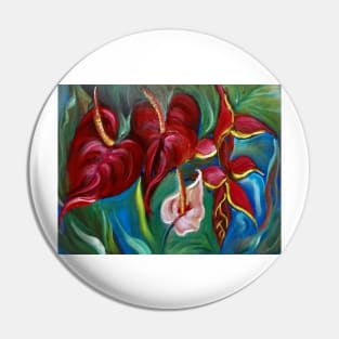 Anthurium and Heliconia Pin