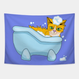 Cat Bath Tapestry