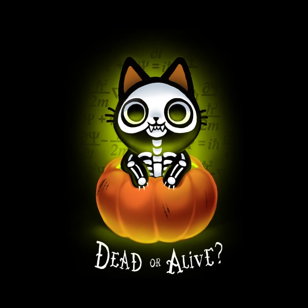 Schrödinger's Cat Nightmare - Funny Halloween Pumpkin - Dead and Alive by BlancaVidal