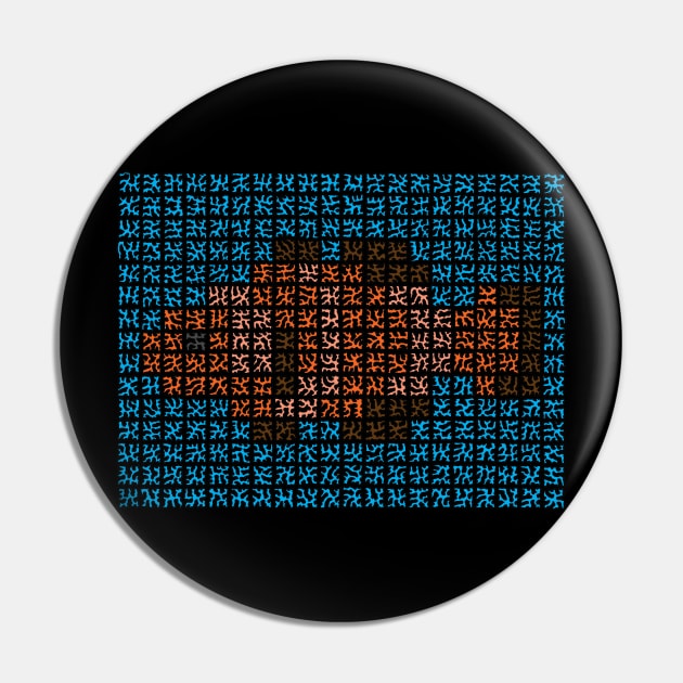 Pixelated Clownfish Pin by NightserFineArts