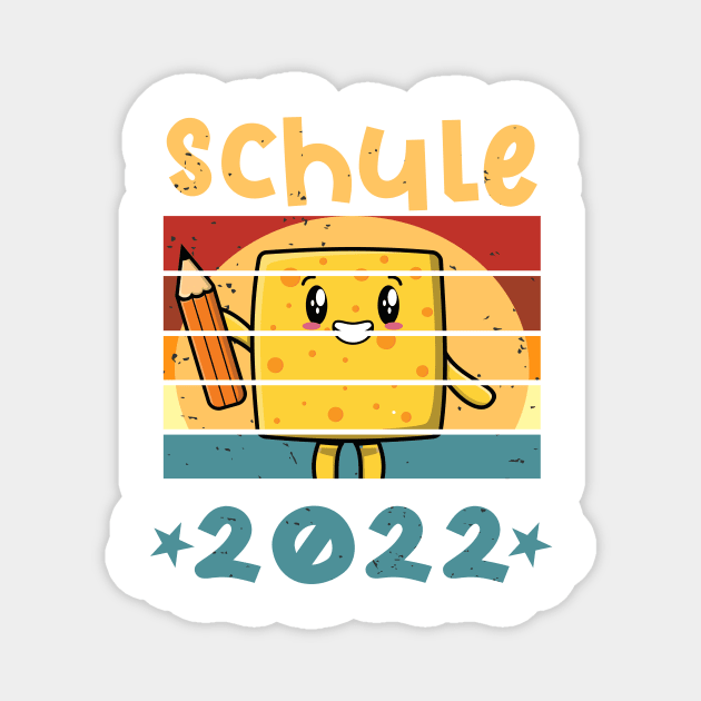 Schule 2022 1. Klasse Kawaii Schulbeginn T shirt Magnet by chilla09