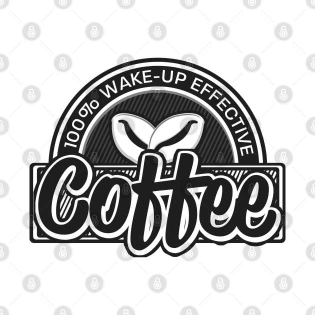 Coffee Lovers Retro Logo T-Shirt by NearlyNow