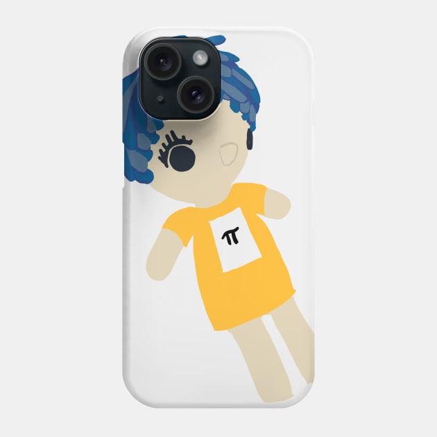 Mathlete Doll Girl with Blue Hair Phone Case by AlexMaechler