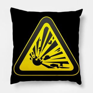 Explosive Danger Symbol Whim Humor Fun Pillow
