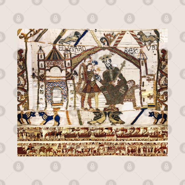 THE BAYEUX TAPESTRY ,King Edward the Confessor and Harold Godwinson at Winchester by BulganLumini