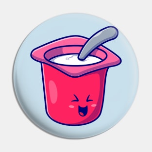 Cute Yoghurt Cup Cartoon Pin