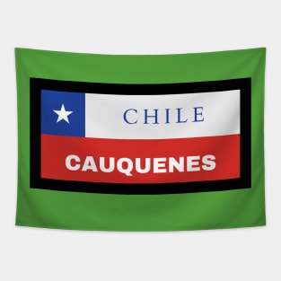 Cauquenes City in Chilean Flag Tapestry