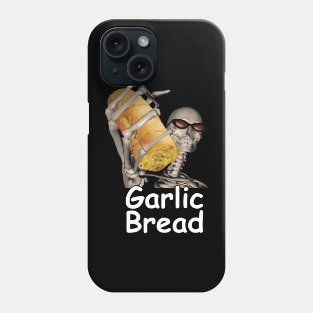 Garlic Bread Skeleton Evil Skeleton Funny Meme Phone Case by KC Crafts & Creations