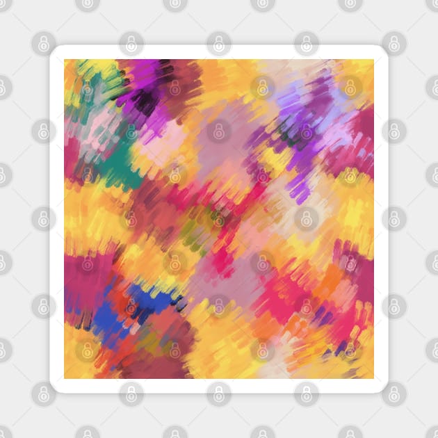 Colorful Blurry Abstract Mosaic Design Magnet by aspinBreedCo2