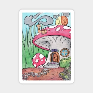 Mushroom House Magnet